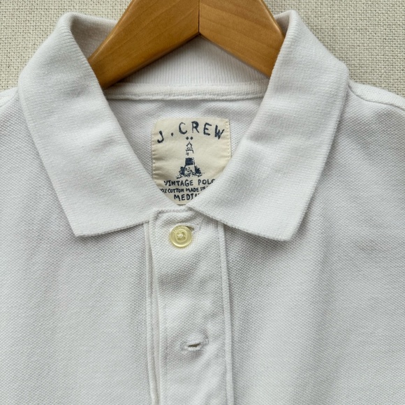 J. Crew White Polo Shirt with Green Logo - Picture 7 of 10